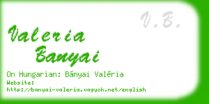 valeria banyai business card