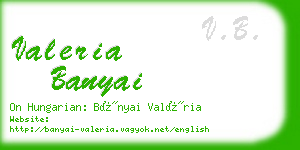 valeria banyai business card